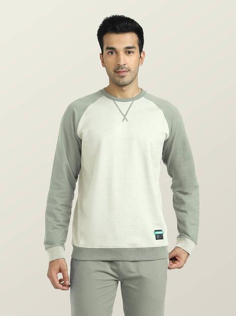 xyxx butter white regular fit sweatshirt