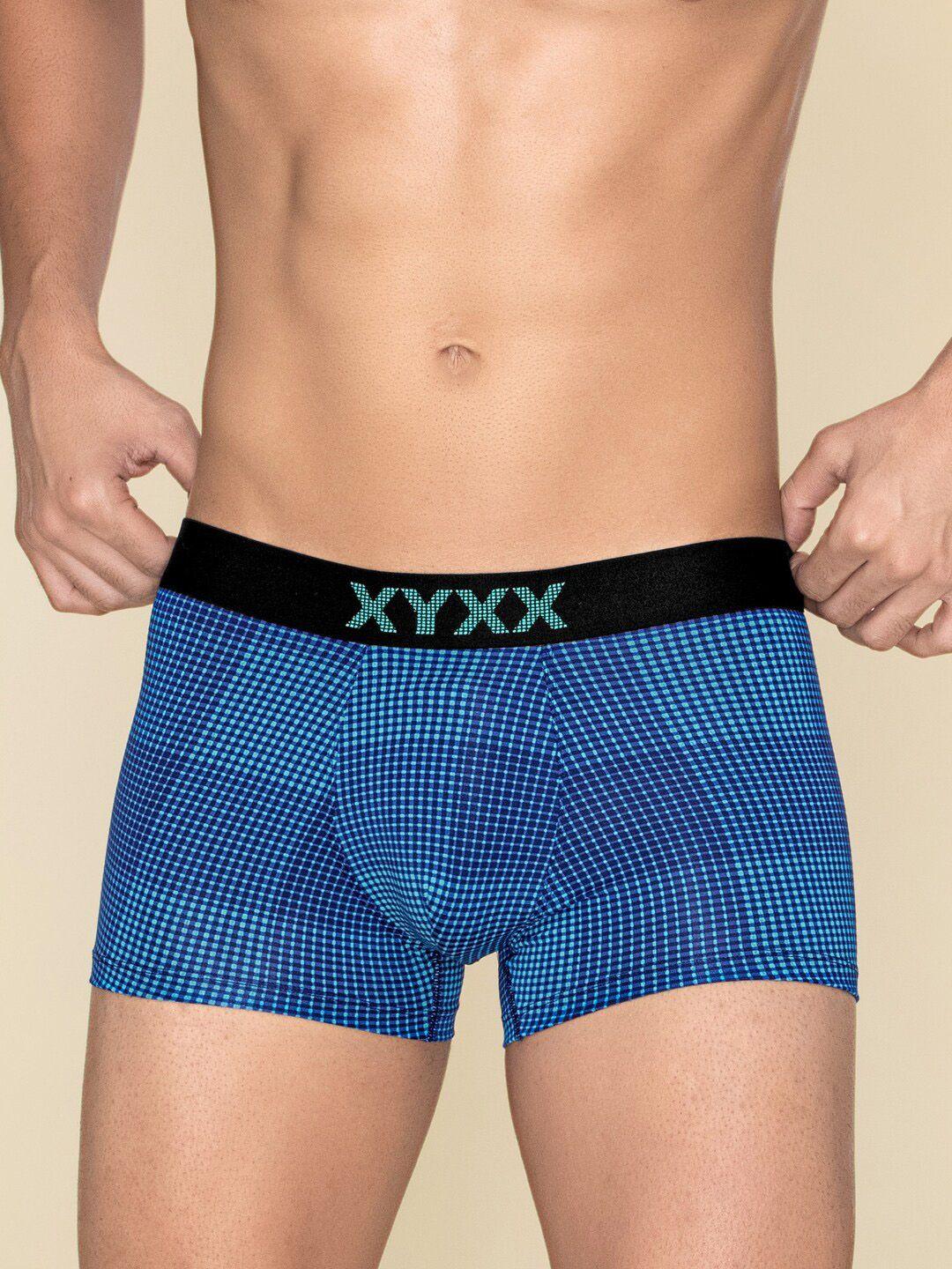 xyxx checked mid-rise trunks xytrnk186