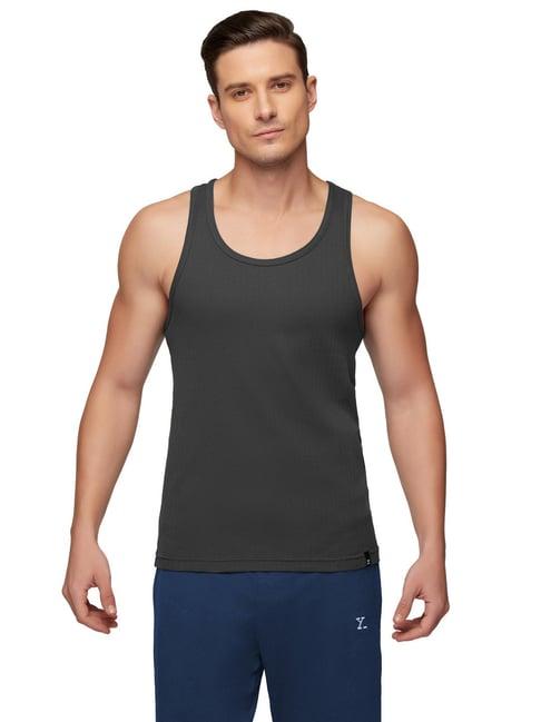 xyxx dark grey regular fit vest