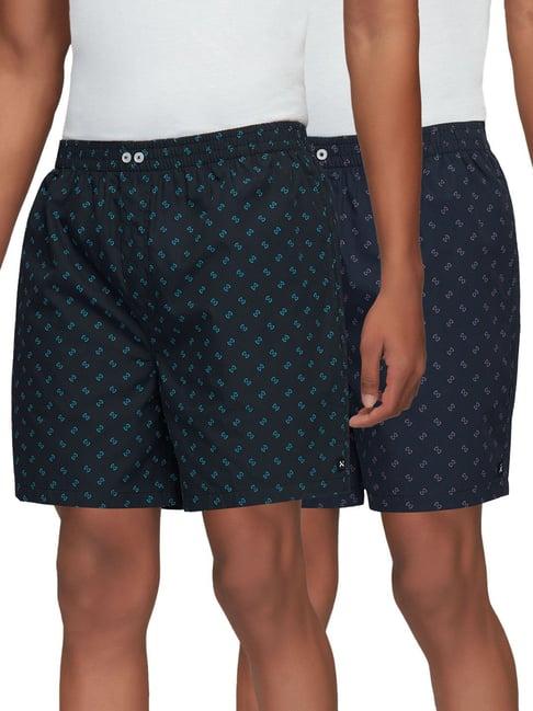 xyxx green & pink printed boxers - pack of 2