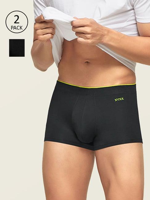 xyxx grey & black skinny fit trunks (pack of 2)