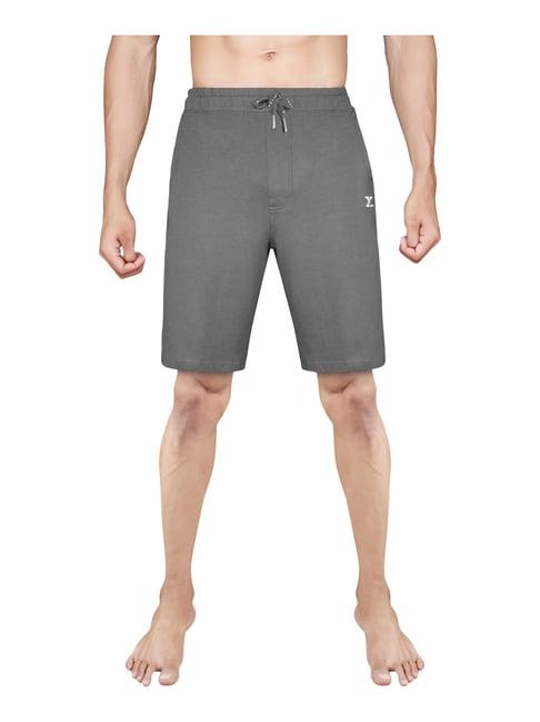 xyxx grey cotton regular fit shorts