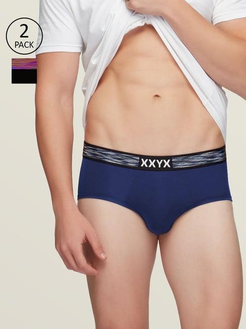 xyxx indigo & black briefs - pack of 2