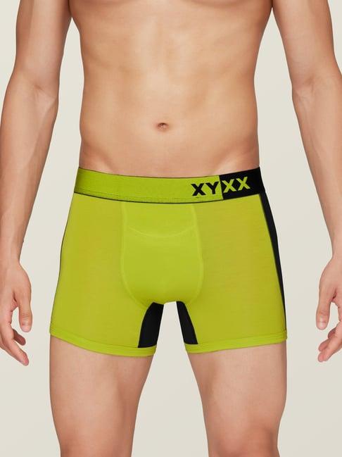 xyxx lime punch & black micro modal trunks