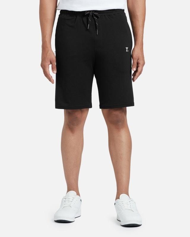 xyxx men's black regular fit shorts
