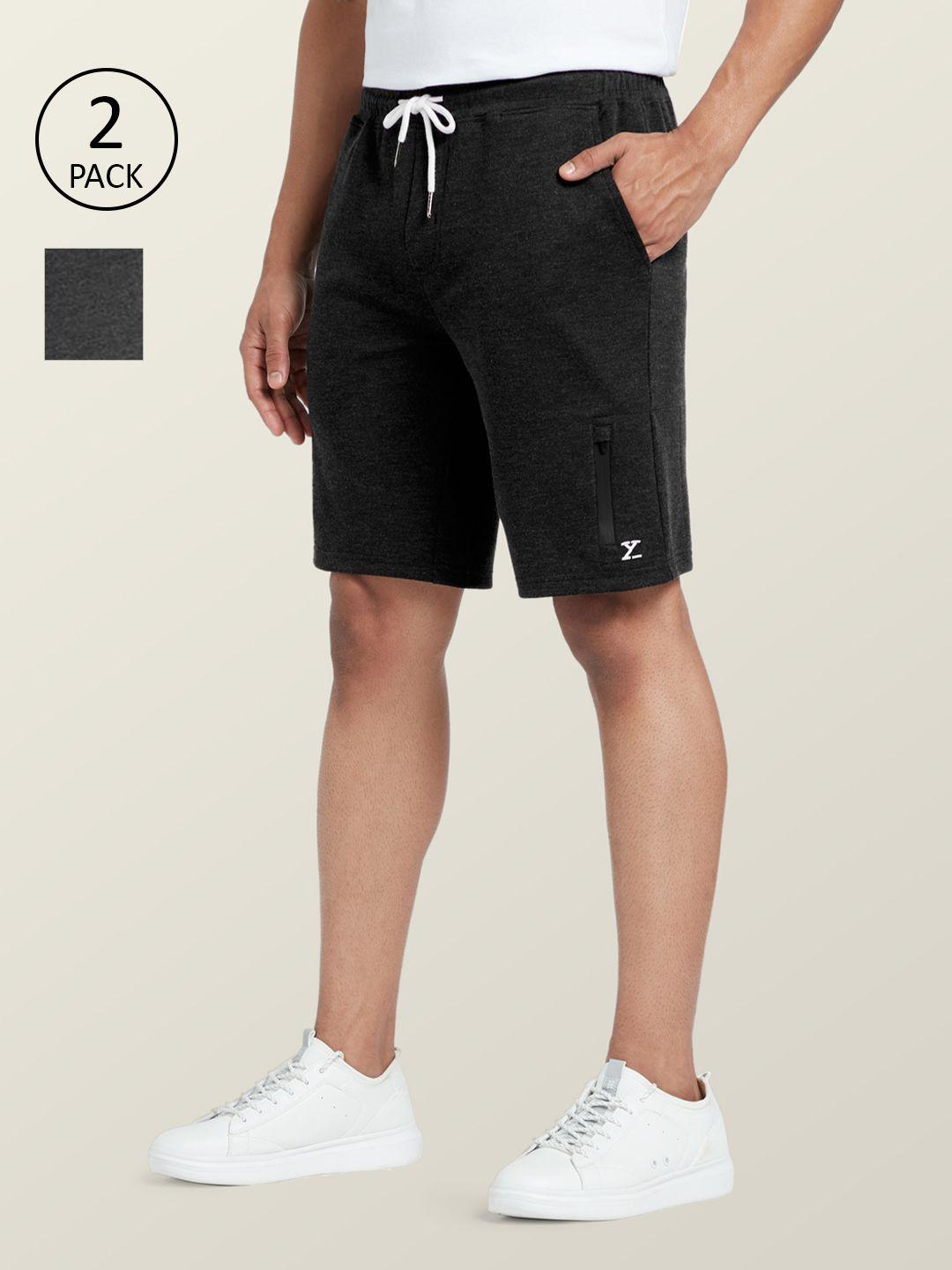 xyxx men black outdoor sports shorts with antimicrobial technology