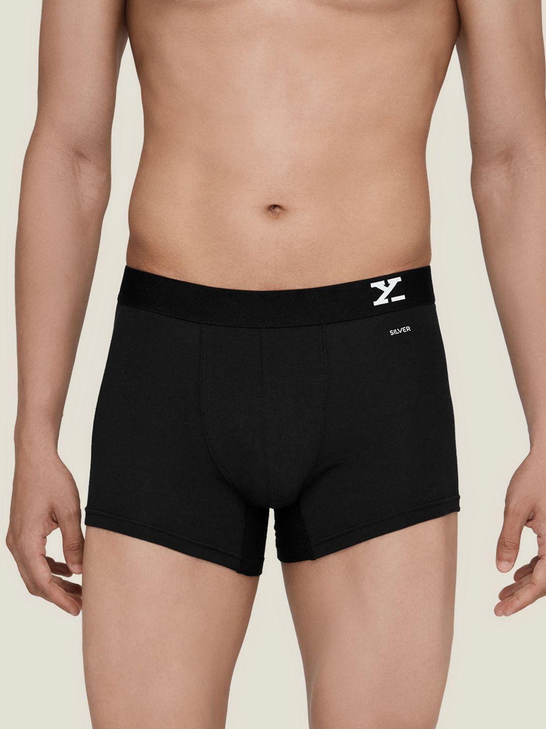 xyxx men black silver cotton anti-odor & moisture absorbent trunk xytrnk96