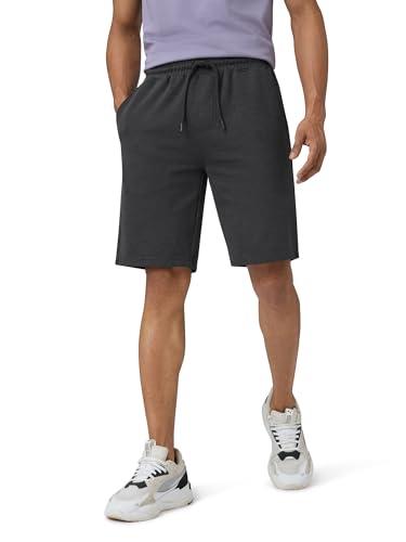 xyxx men cotton rich shorts, regular fit, solid, pack of 1, xysht11m, graphite grey, m