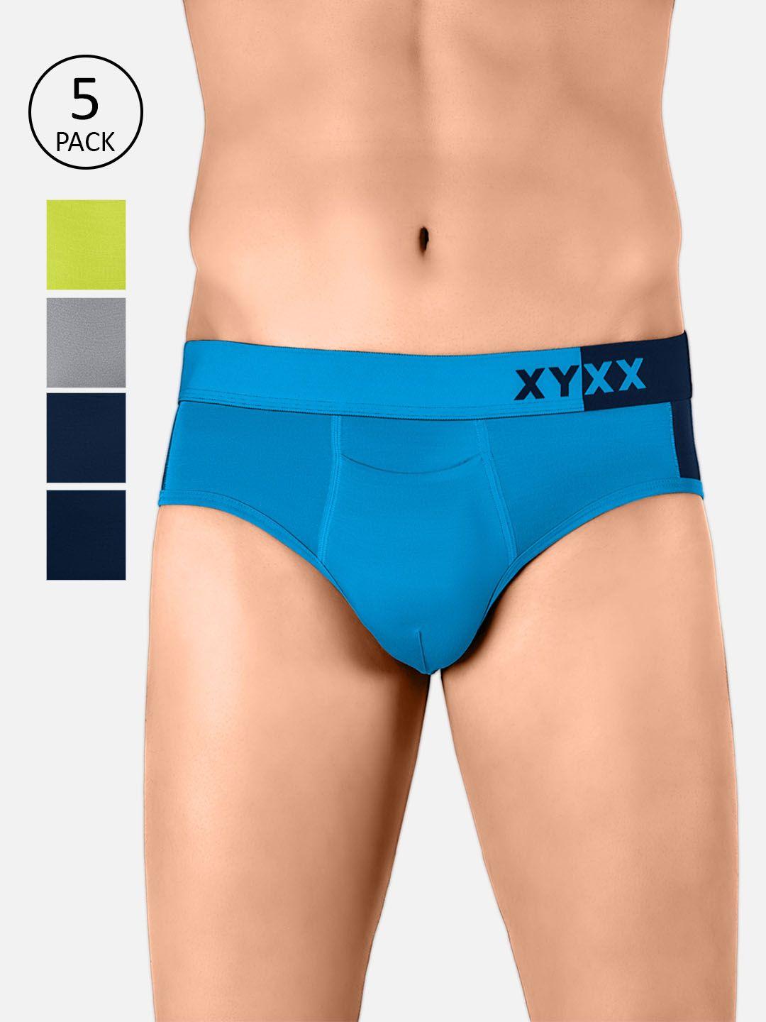 xyxx men intellisoft antimicrobial micro modal pack of 5 dualist briefs xybrf5pckn103
