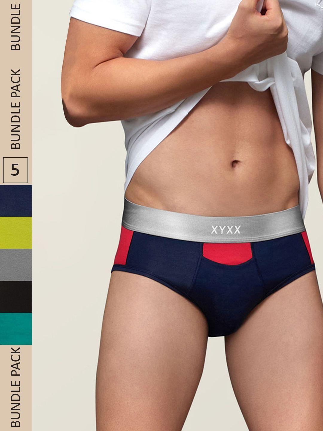 xyxx men intellisoft antimicrobial micro modal pack of 5 dualist briefs xybrf5pckn107