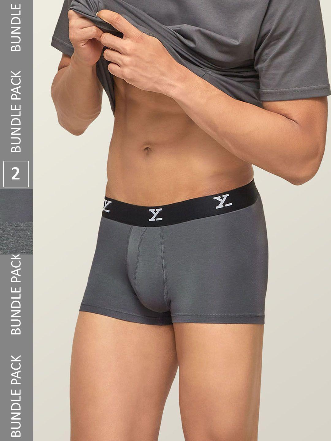 xyxx men pack of 2 mid-rise sweat wickingtrunks