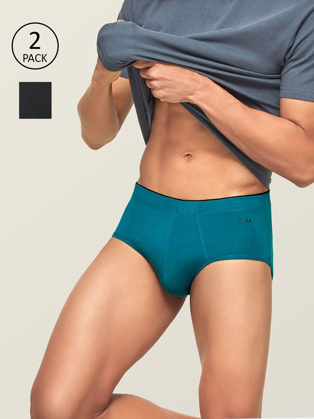 xyxx men pack of 2 multicoloured antimicrobial briefs