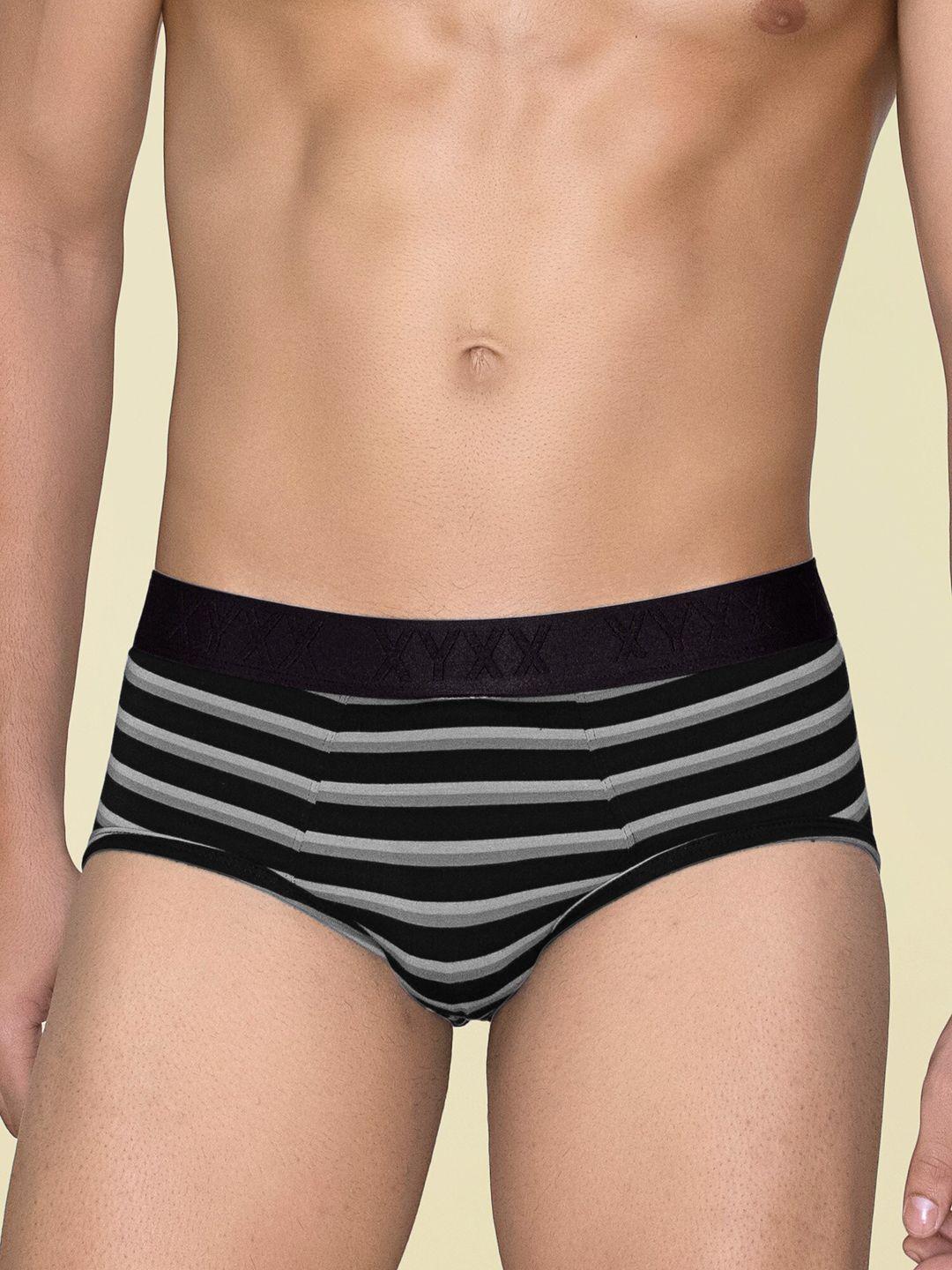 xyxx men striped linea micro modal basic briefs xybrf151