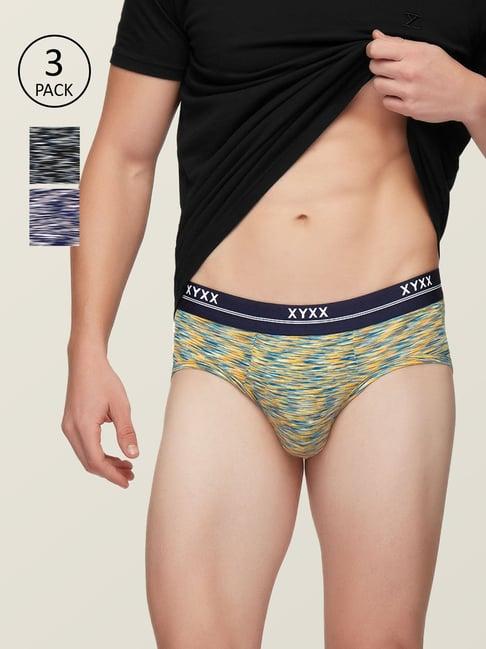 xyxx multicolor heathered briefs - pack of 3