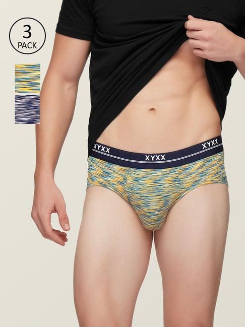 xyxx multicolor heathered briefs - pack of 3