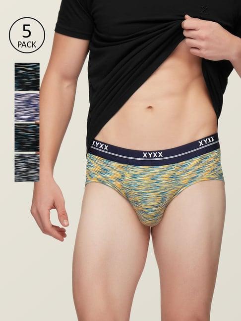 xyxx multicolor heathered briefs - pack of 5