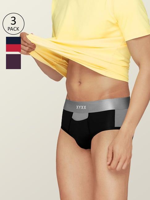 xyxx multicolor micro modal briefs - pack of 3