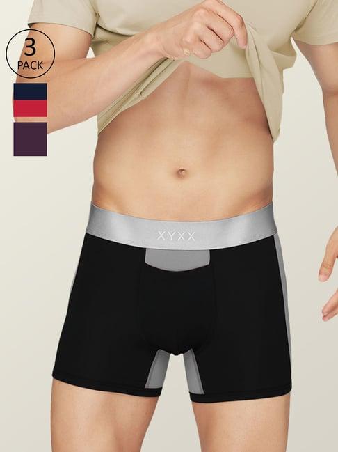 xyxx multicolor micro modal trunks - pack of 3