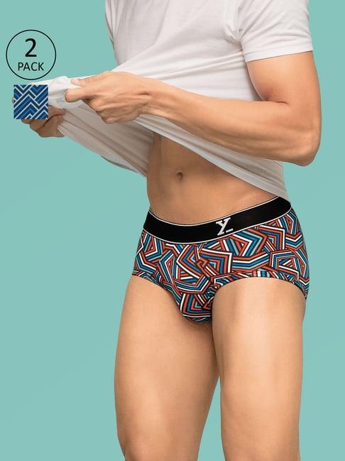 xyxx multicolor printed cotton briefs - pack of 2