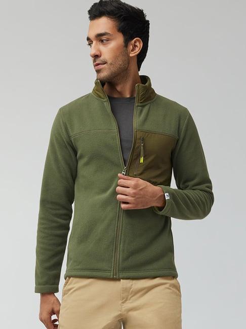 xyxx olive regular fit high neck sweatshirt