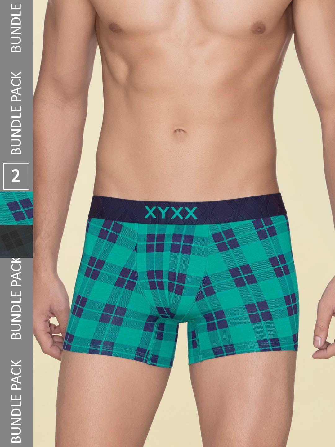 xyxx pack of 2 checked trunks xytrnk2pckn707