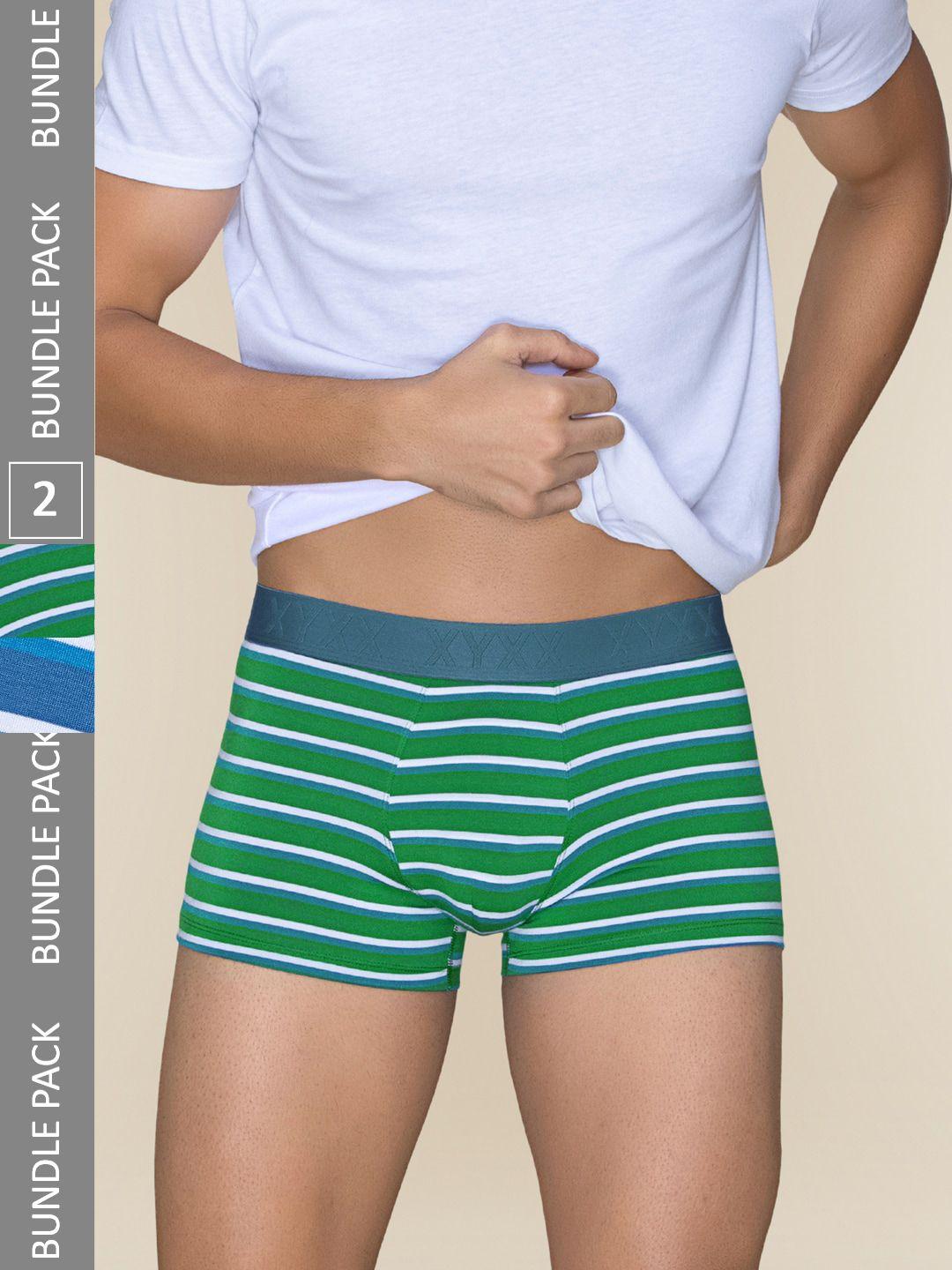 xyxx pack of 2 striped linea micro modal trunks xytrnk2pckn691