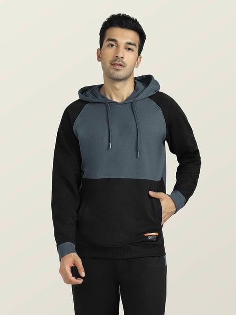 xyxx phantom grey regular fit hooded sweatshirt