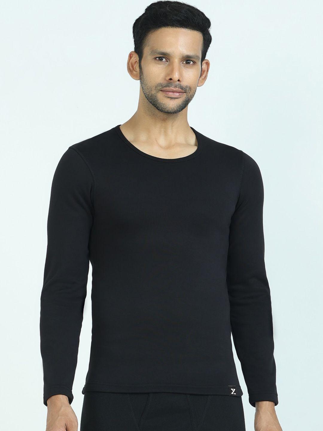 xyxx skinny fit solid fleece thermal