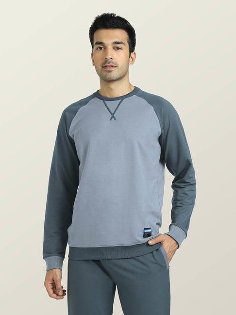 xyxx slate grey regular fit sweatshirt