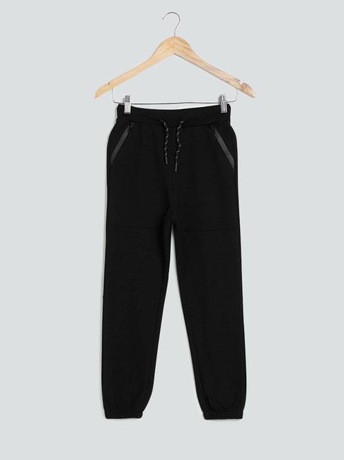 y&f by westside solid black joggers