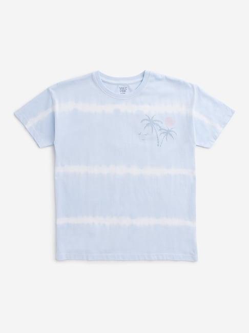 y&f kids by westside blue tropical design t-shirt