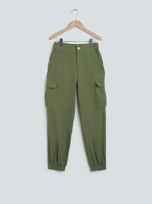 y&f kids by westside olive cargo-style joggers