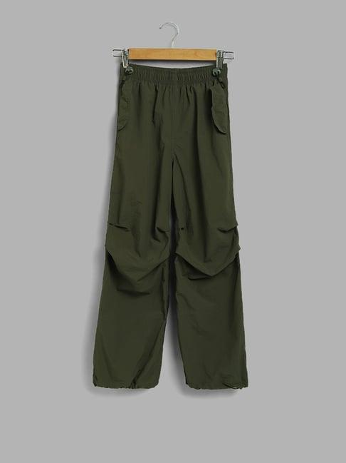 y&f kids by westside olive green baggy pants