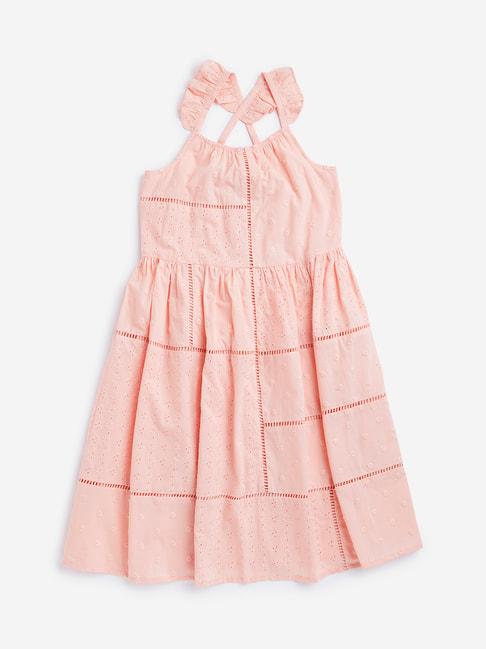 y&f kids by westside peach fit and flare dress