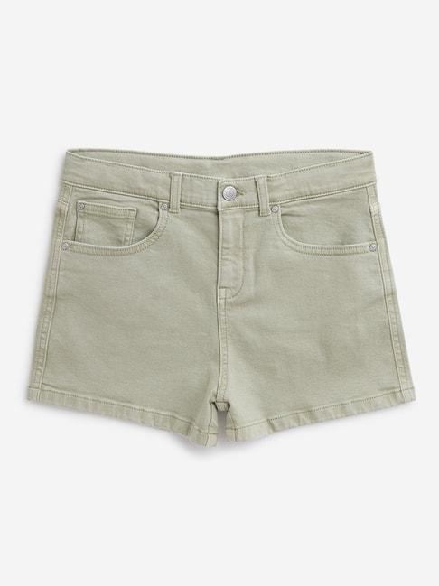 y&f kids by westside sage solid denim shorts