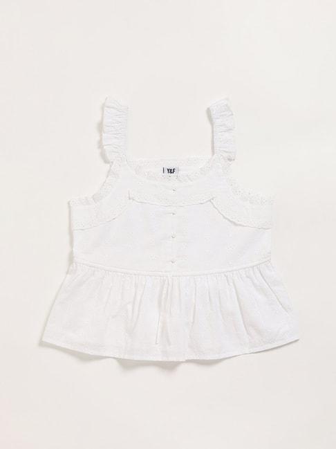 y&f kids by westside white strappy top