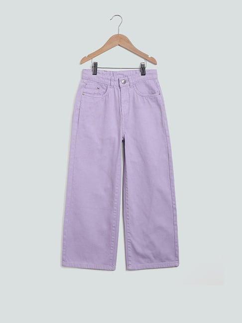 y&f by westside plain lilac jeans