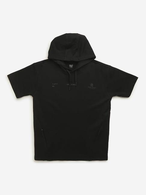 y&f kids by westside black hooded t-shirt