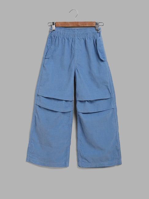 y&f kids by westside blue corduroy parachute pants