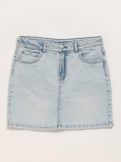 y&f kids by westside blue denim skirt