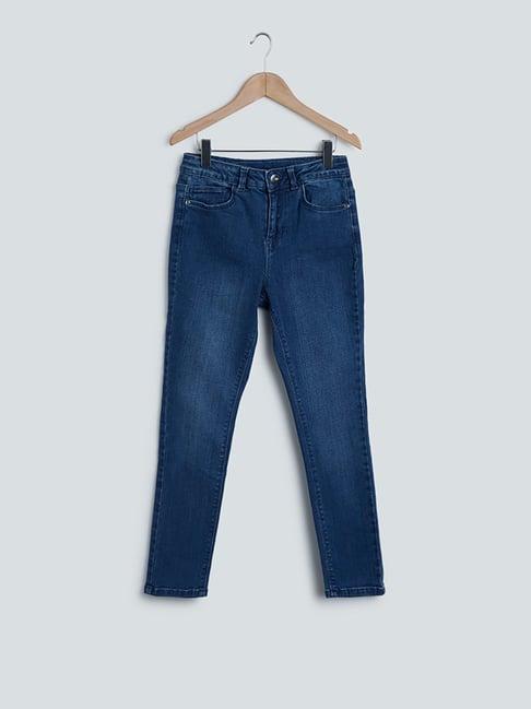 y&f kids by westside blue high-waist jeans