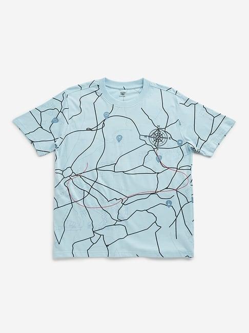 y&f kids by westside blue map-inspired t-shirt