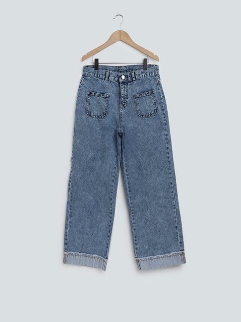 y&f kids by westside blue pure-cotton jeans