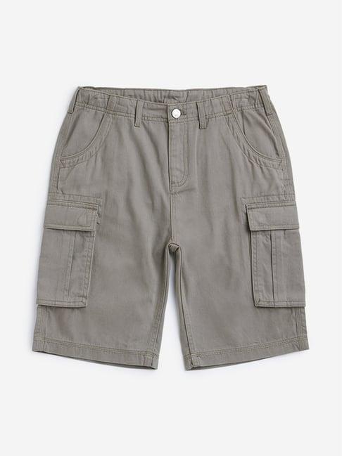 y&f kids by westside charcoal mid rise cargo shorts