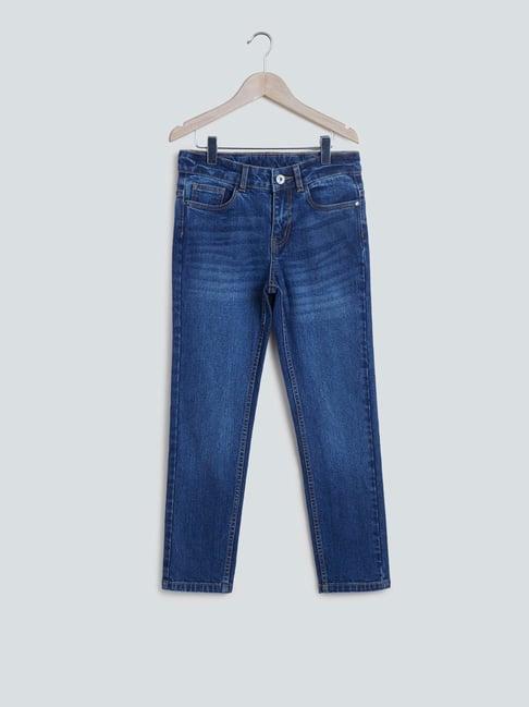 y&f kids by westside dark blue faded jeans