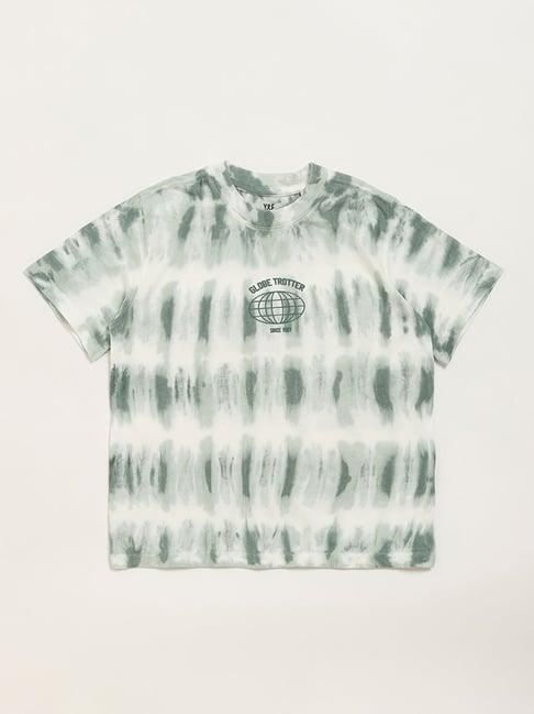 y&f kids by westside green tie-dye t-shirt