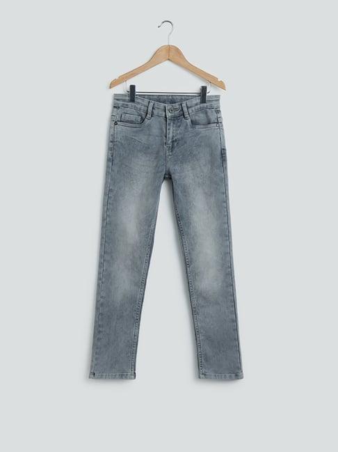 y&f kids by westside grey acid wash jeans