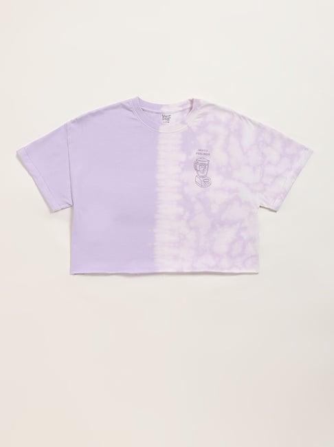 y&f kids by westside lavender crop t-shirt