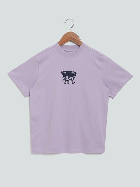 y&f kids by westside lilac ocean graphic printed t-shirt