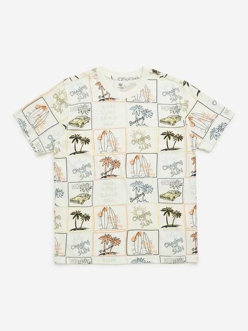 y&f kids by westside multicolour printed cotton t-shirt